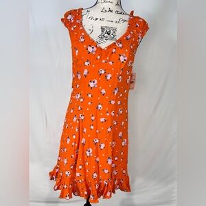 Free People Like a Lady Mini Dress Medium Bohemian Floral new backless coastal